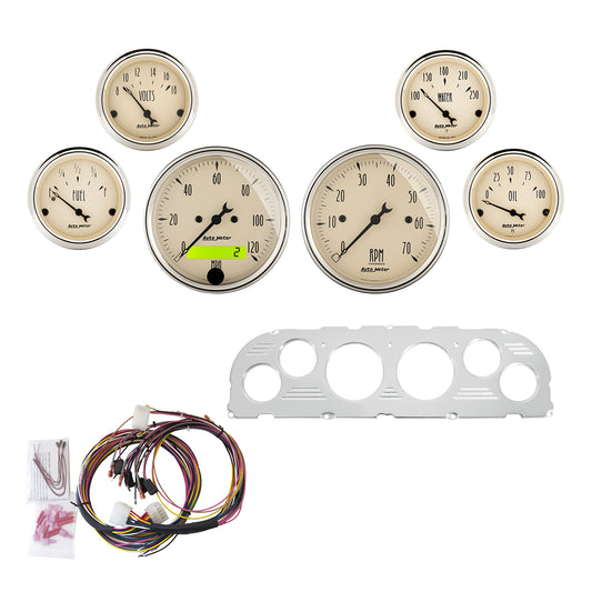 6 GAUGE DIRECT-FIT DASH KIT CHEVY TRUCK 60-63 ANTIQUE BEIGE