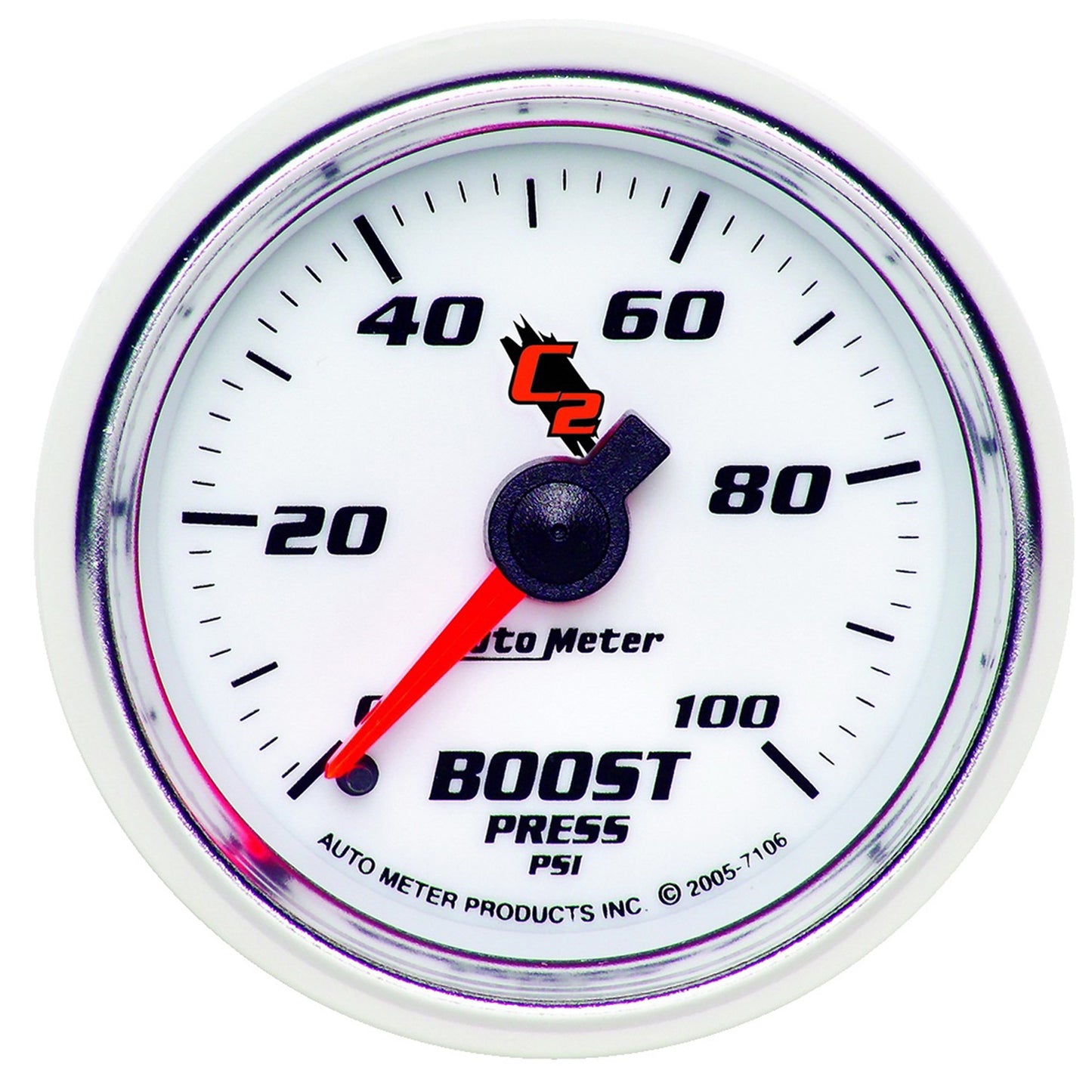 AutoMeter 2-1/16 in. Boost Gauge 0-100 PSI C2 - ATM-7106
