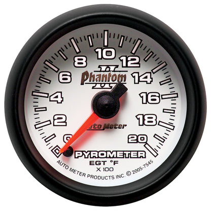 2-1/16 In. PYROMETER 0-2000 Fahrenheit PHANTOM II