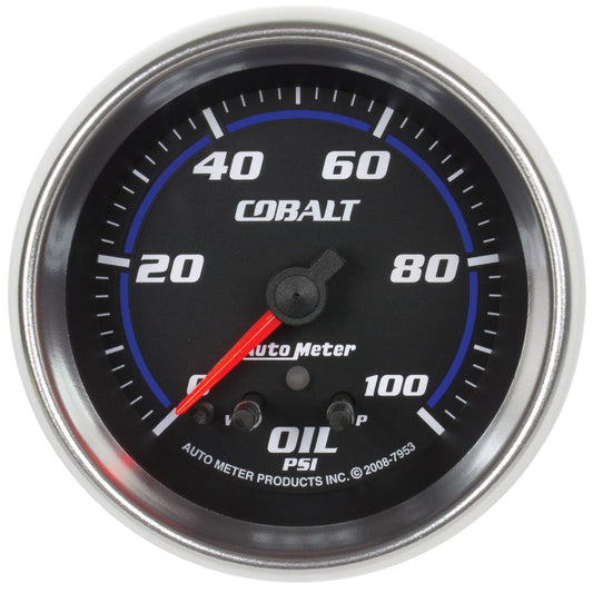 2-5/8 In. OIL PRESSURE 0-100 PSI COBALT