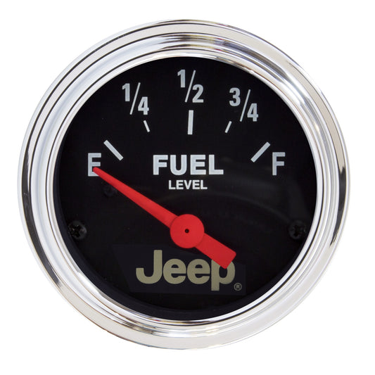 AutoMeter 2-1/16 in. Jeep Fuel Level Gauge 73-10 Ω Black - ATM-880428