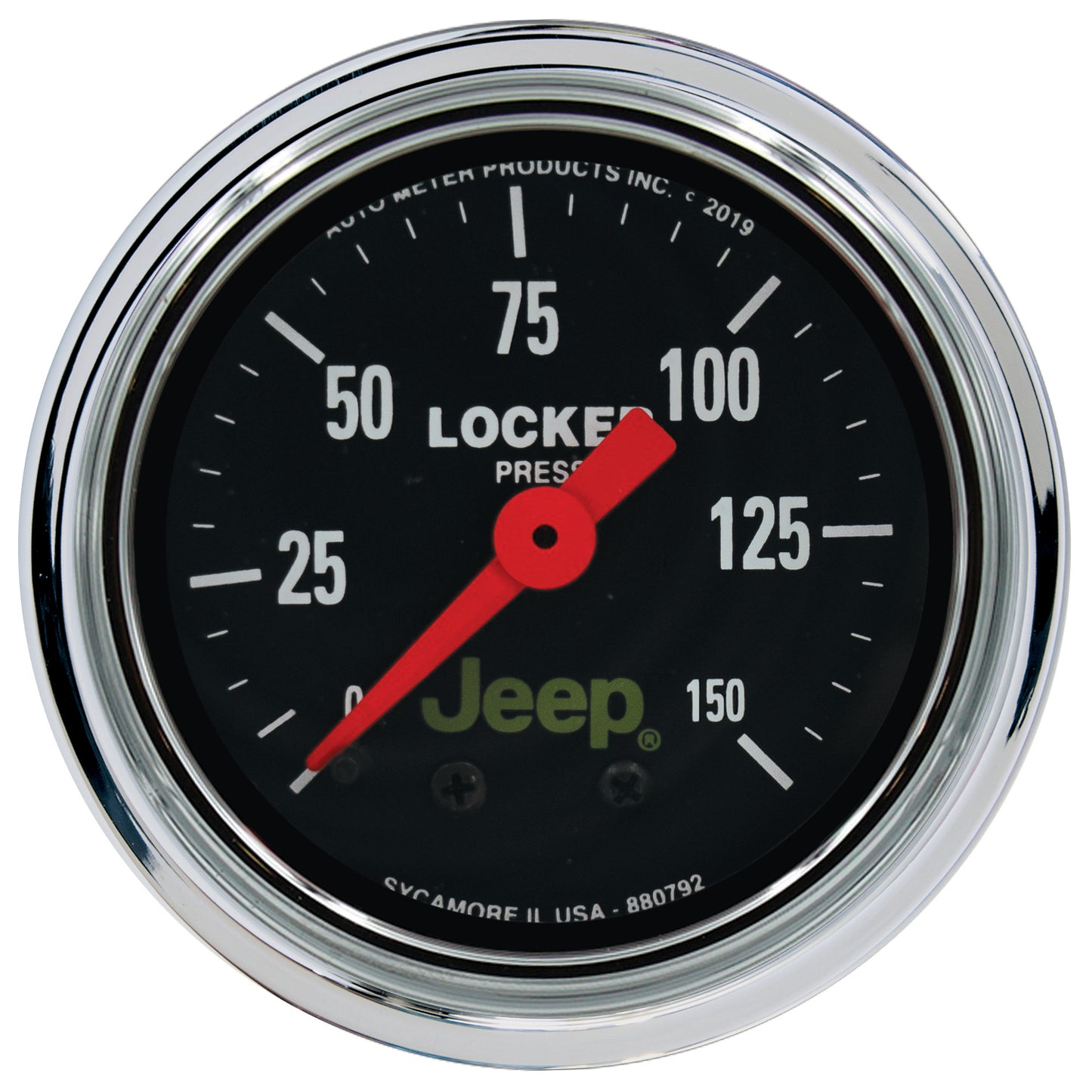 AutoMeter 2-1/16 in. Jeep Air Locker Pressure Gauge 0-150 PSI - ATM-880792