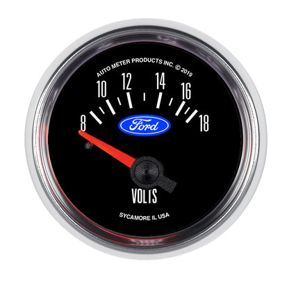 AutoMeter 2-1/16 in. Voltmeter 8-18V Ford - ATM-880823