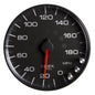 5 In. SPEEDOMETER 0-180 MPH SPEK-PRO BLACK/BLACK