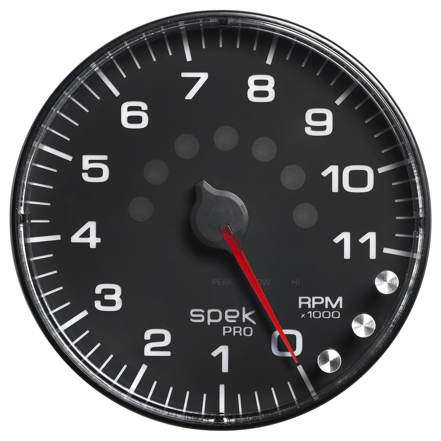 5 In. IN-DASH TACHOMETER 0-11000 RPM SPEK-PRO BLACK/BLACK