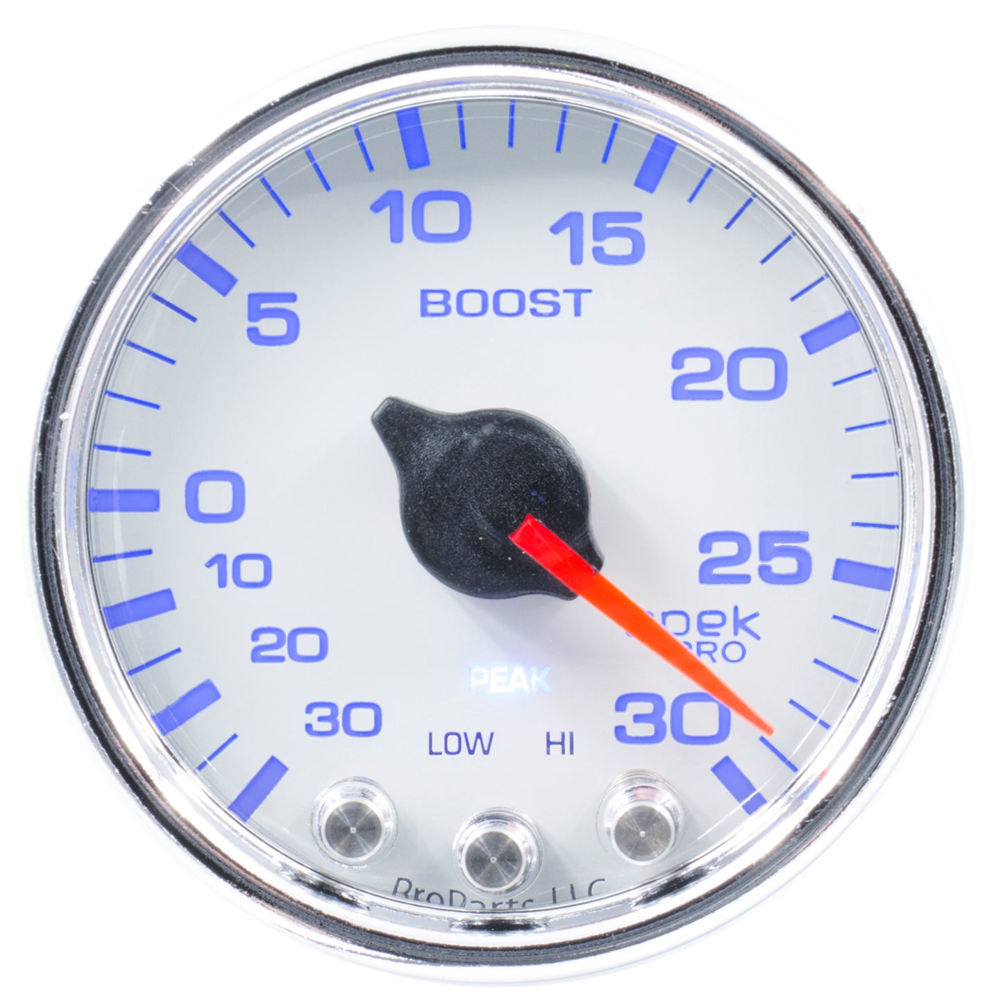 2-1/16 In. BOOST/VACUUM 30 IN HG/30 PSI SPEK-PRO WHITE/CHROME