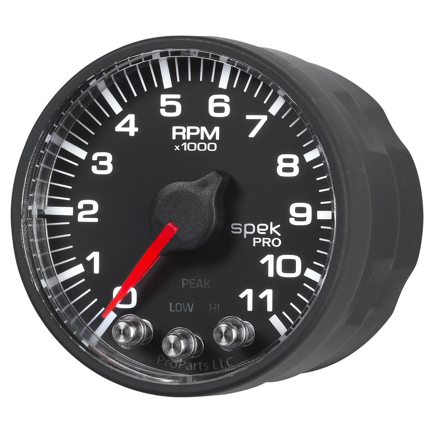 2-1/16 In. IN-DASH TACHOMETER 0-11000 RPM SPEK-PRO BLACK/BLACK