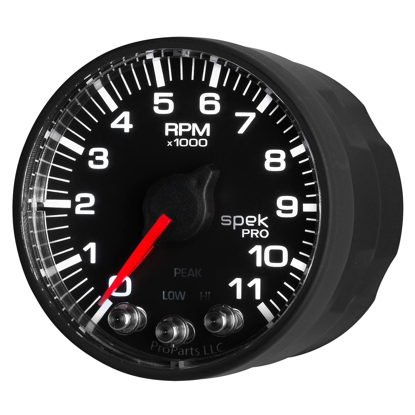 2-1/16 In. IN-DASH TACHOMETER 0-11000 RPM SPEK-PRO BLACK/BLACK